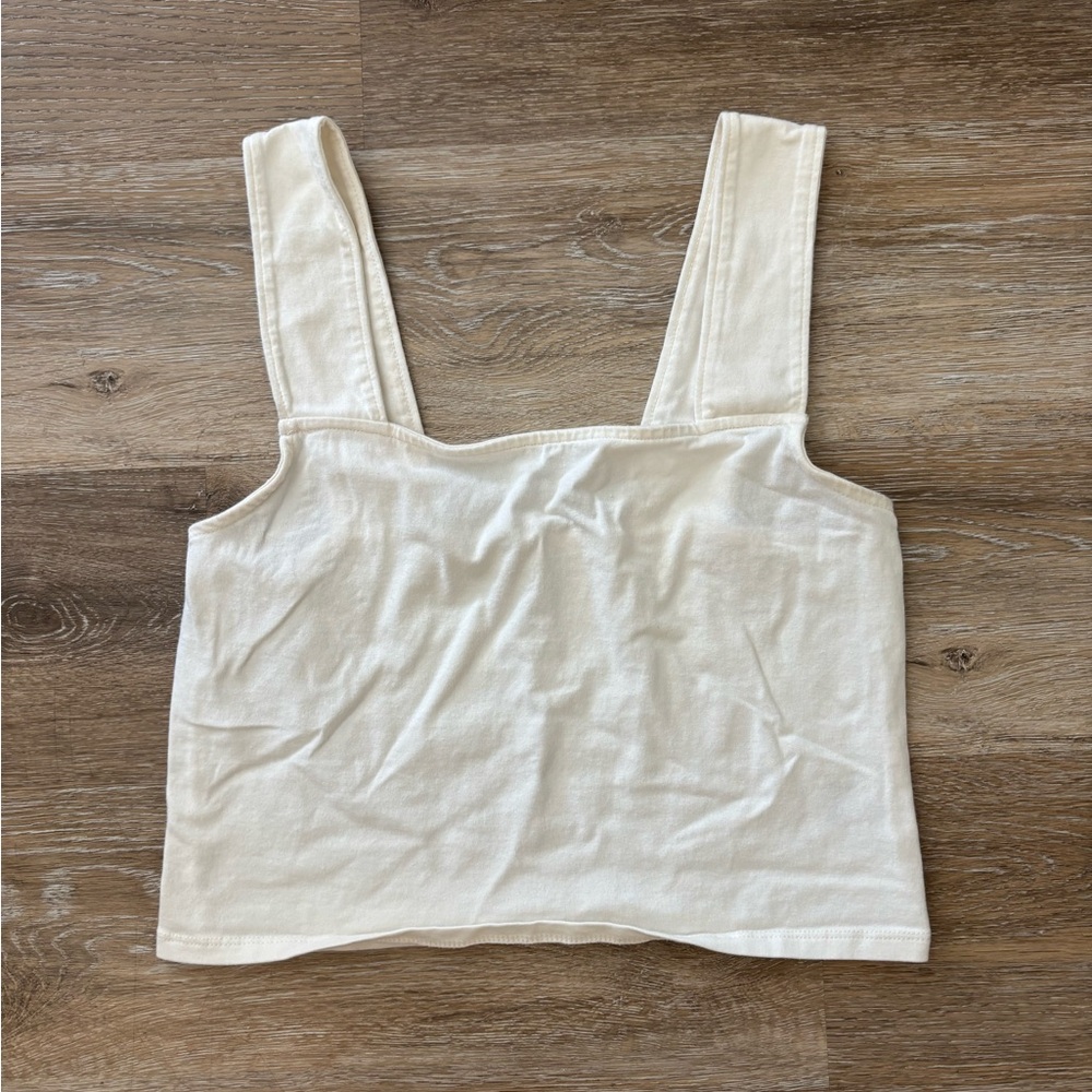 American Eagle Outfitters Cream Tank Top